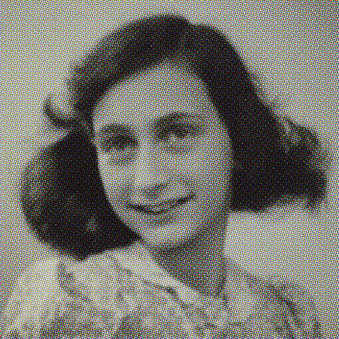 Slightly pixelated photo of Anne Frank.
